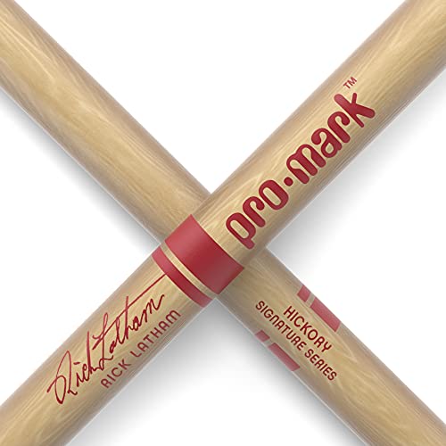 Promark Rick Latham 717 Hickory Drumsticks, Wood Tip, One Pair #TOP4