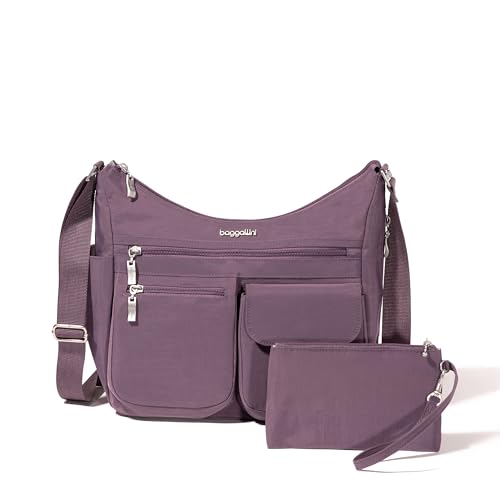 Image of Baggallini womens Everywhere Bagg Crossbody Women 11x9 Lightweight Nylon Hobo Water-resistant Travel Bag W /Rfid