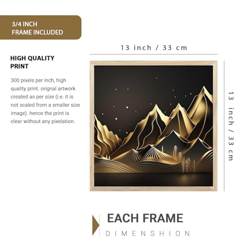 Image of kotart Aesthetic Modern Wall Decor Paintings with Frame for Home Decoration - Painting for Living Room Bedroom - Painting for Wall Decoration Set of 4 (Art 10, Big (13x17 or 13x13 inch))