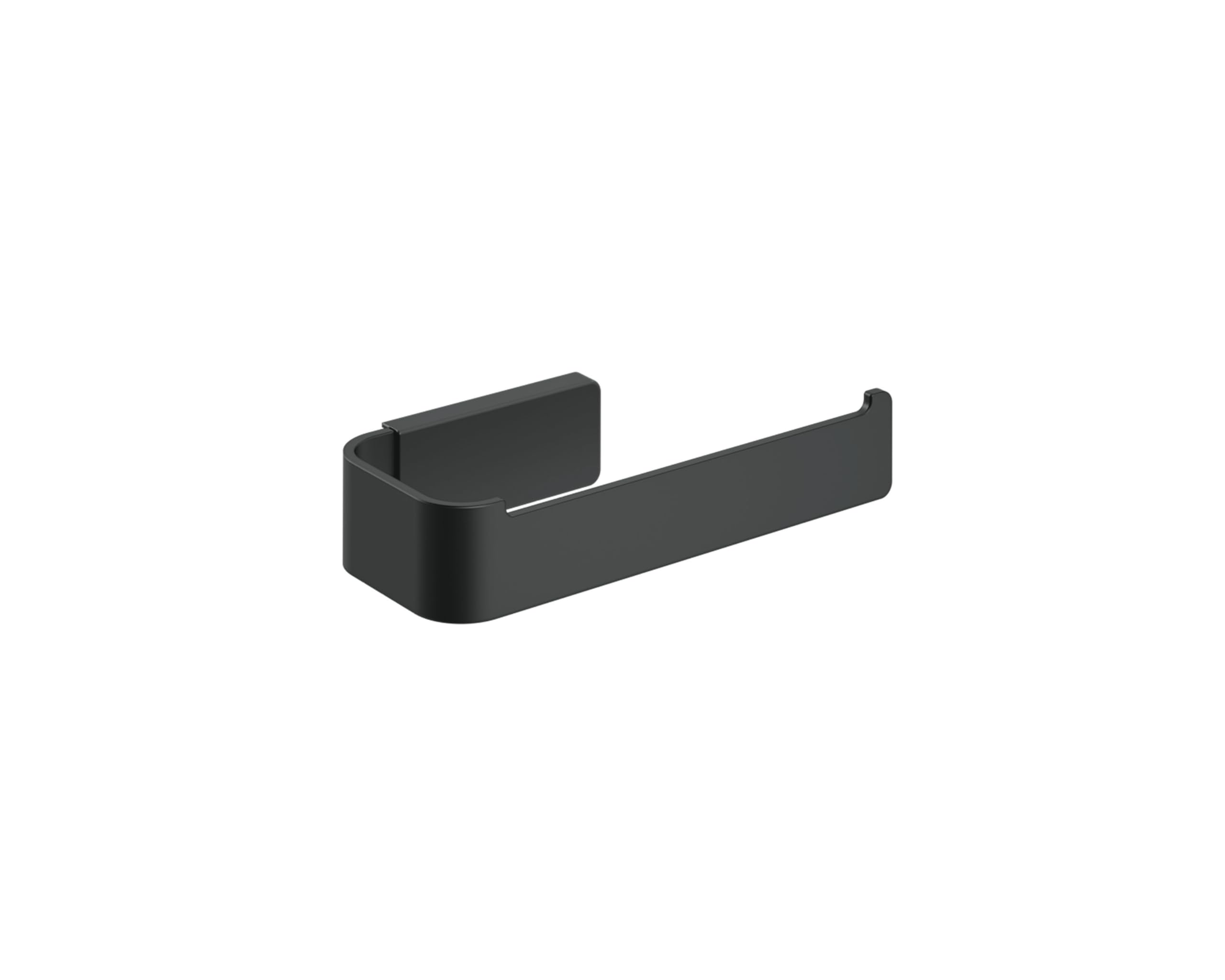 Cosmic Toilet Roll HolderSelf-Adhesive Or Screw-InStainless SteelHidden FixingsAnti-CorrosionMatt BlackNea Collection from B&Q