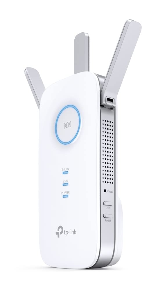 TP-Link RE450 Ripetitore WiFi Wireless, Velocità Dual Band AC1750Mbps, WiFi Extender e Access Point, Compatibile con Modem Router WiFi, 1 Porta Gigabit, Tecnologia TP-Link OneMesh, Bianco