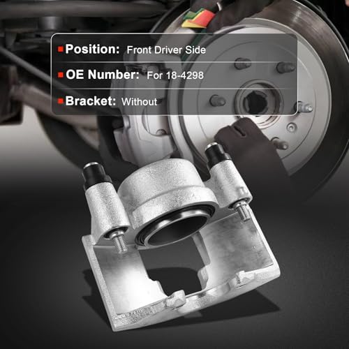 Image of cciyu Front Left Disc Brake Caliper Assembly w /o Bracket 18-4298 | For Chevy, For Dodge, For GMC Models - For C1500 Suburban, For C2500, For C2500 Suburban, For C3500