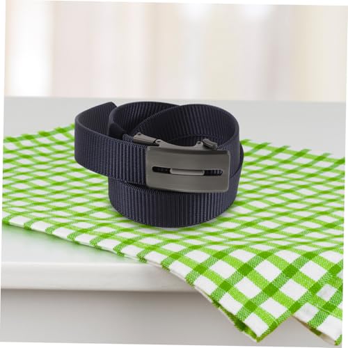 Men's Adjustable Nylon Ratchet Belt with Automatic Buckle Reversible Design for Casual Formal Wear2