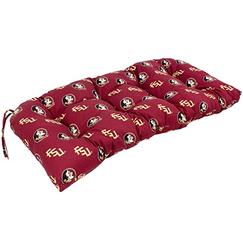 Image of College Covers Everything Comfy Florida State Seminoles Indoor Outdoor Settee Loveseat Bench Cushions