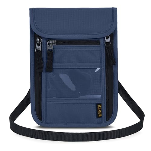 [MOWO] �y�v���ďC�z �p�X�|�[�g�P�[�X �X�L�~���O�h�~ �񉺂� �Z�L�����e�B�|�[�` 7�|�P�b�g ���@�\ RFID �X���΍� �y�� ���� �C�O���s �֗��O�b�Y (�u���[)