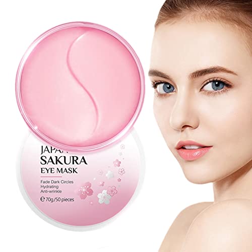 Sob os tapa-olhos | 50 PcsNatural Moisturizing Brightening Under Eye Gel Pads com Ácido Hialurônico