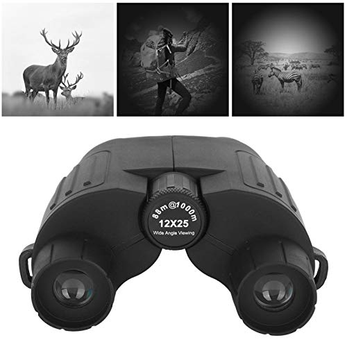 Telescópio binocular, binóculos transparentes de liga de magnésio + borracha, design ergonômico leve