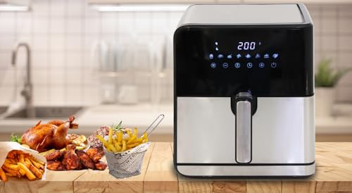 DMS XXL Varmluftsfritös 8L med Digital Pekskärm och 8 Program