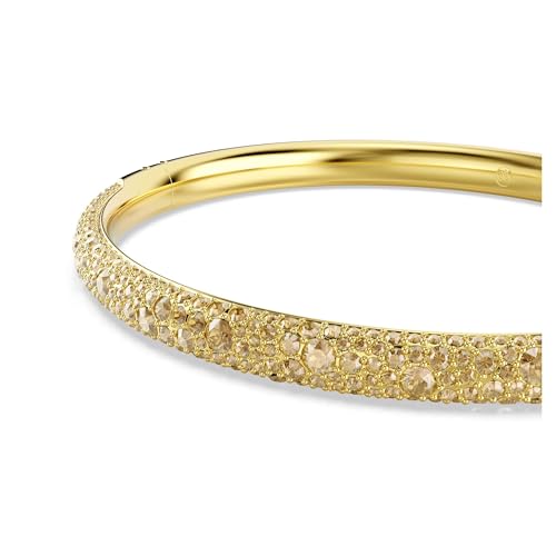 Swarovski Sublima bangle, Snow pavé, White, Gold-tone plated4