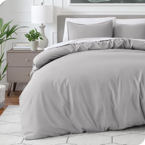 Image of Viewstar Premium Cotton Duvet Cover, Single Size 60x90 Inches, 300 Thread Count, Ultra-Soft, Wrinkle-Free, Cotton-Quilt /Comforter Zipper Cover (Light Grey)