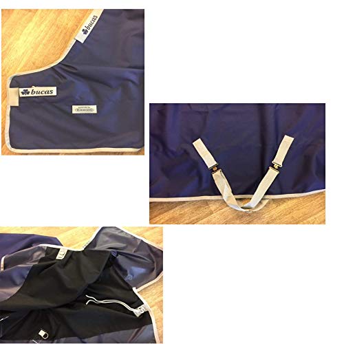 Couverture Bucas Turnout Light marine 155cm imperméable pour cheval de pré - 2