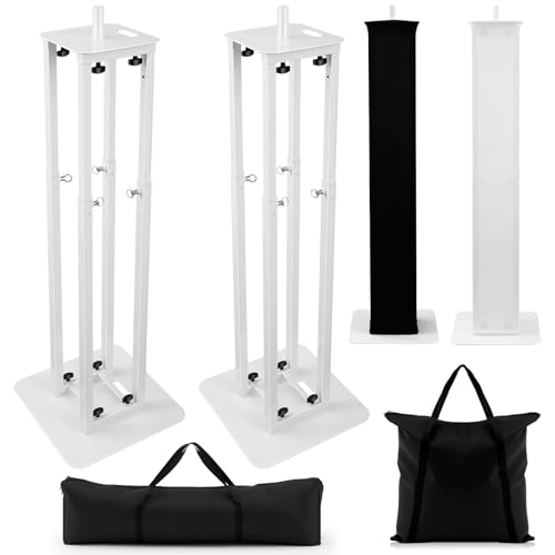 Cinnvoice 2 Set DJ Totem Light Stand Adjustable DJ Booth 132 lbs Capacity Portable with Bag and...