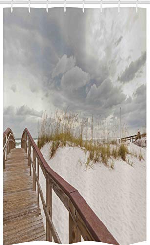 Homemissing Surfbrett Duschvorhang 180x200cm - Strand Design Mit Palmen Für Badezimmer Deko
