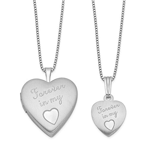 925 Sterling Silver Forever In My Heart Photo Pendant Charm Locket Chain Necklace That Holds Pictures Set Fine Jewelry For Women Gifts For Her
