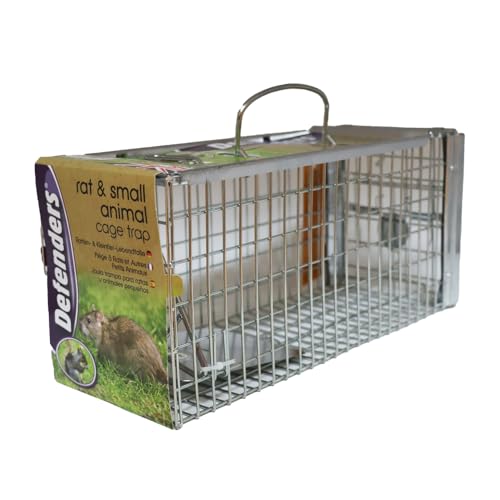 Defenders Rat and Squirrel Cage Trap Humane Easy to Bait and Set Long-Lasting Galvanised Metal