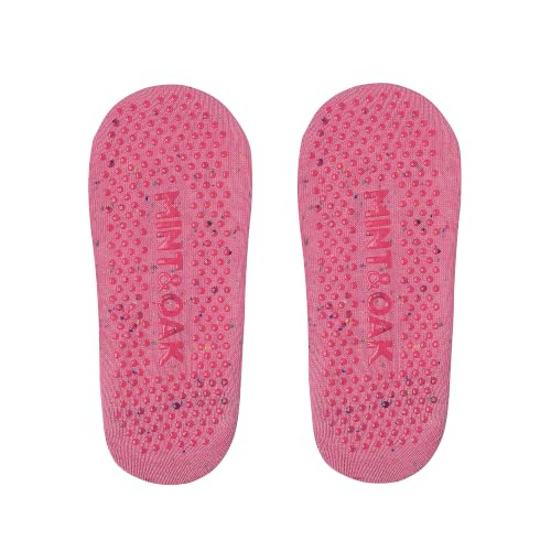 Image of Mint & Oak Pilates Socks with Grips for Women, Ankle Length Non-Slip Yoga Socks, Cotton Ideal For Yoga, Pilates, Gym, Workout, Cute Women's Gift