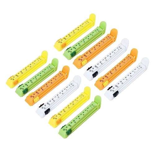 SOLUSTRE 12Pcs Food Bag Clips with Date Indicator Snack Seal Clamp for Chips Breads and More Portable Kitchen Storage Tool Random Colors Random Color