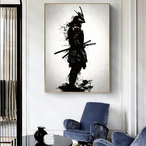 Affiche de samouraï japonais pour salon et décoration murale zen moderne - 2