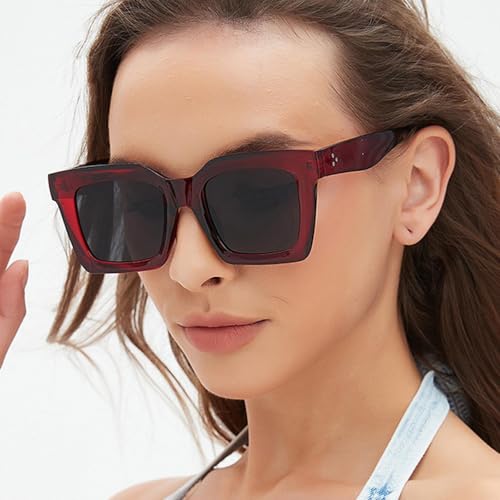 Lunettes de soleil œil de chat anti-UV400 et monture rétro à rivets - 2