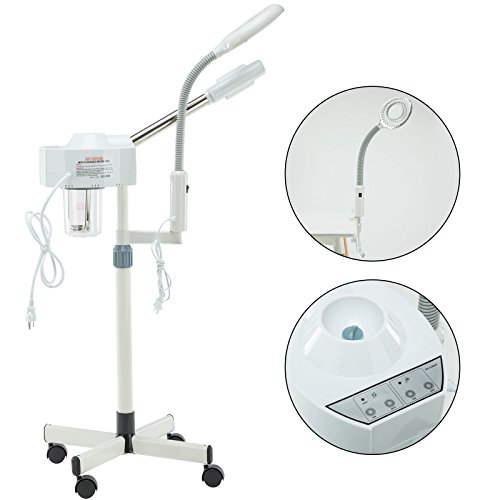2 In1 Facial Steamer 5X Led Magnifying Lamp Hot Ozone Beauty Salon Face Equipment #TOP2