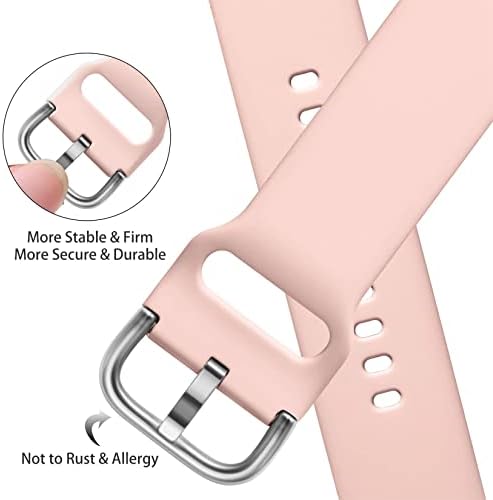 Maledan 8 Pack Soft Silicone Bands for Galaxy Watch 7 Band/Galaxy Watch 6 5 4 Band 40mm 44mm Women Men, Samsung Watch 4 6 Classic/5 Pro, 20mm Watch Band for Samsung Watch Bands Sport Wristband, Large