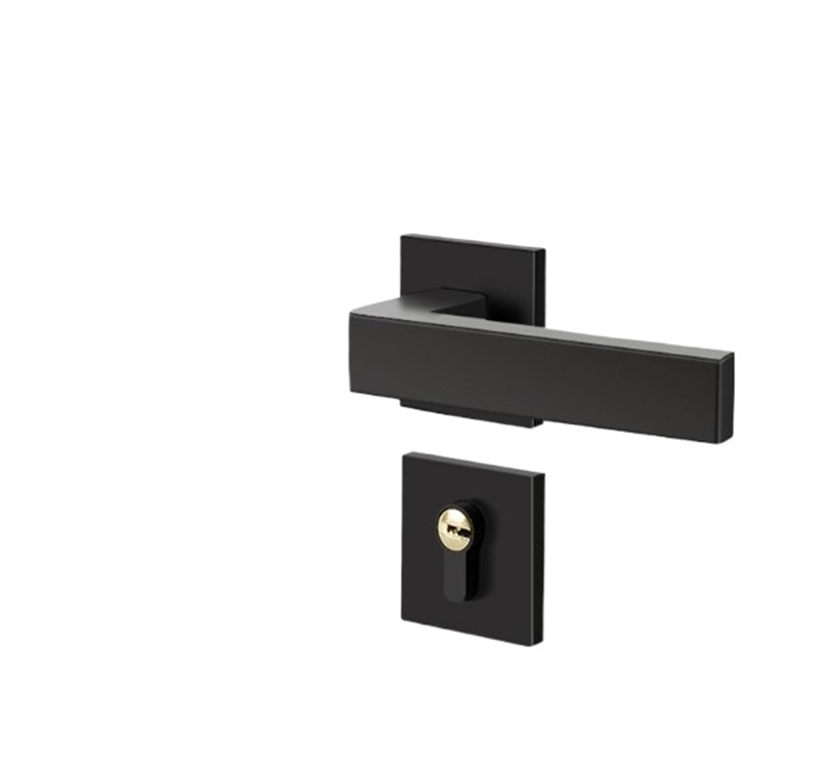 Serrure de porte de salle de bain noire en aluminium silencieuse style américain Sifang Yahei