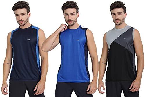 Image of FTX Men's Dri-Fit Round Neck T-Shirt - Royal Blue, Navy Blue, Black (709 9-709 10-709 12)