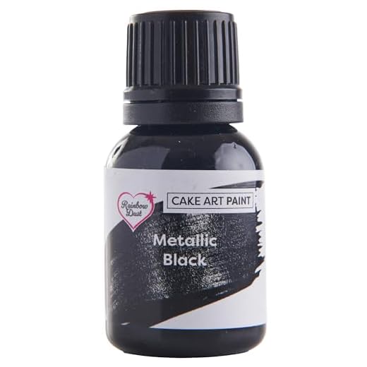 Rainbow Dust Edible Food Paint METALLIC BLACK Cake For Decorating Sugarcraft