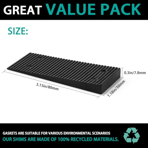 Image of 24pcs 3.15in Black Plastic Leveling Shims, Furniture Toilet Table Stabilizers Wedges for Uneven Surfaces