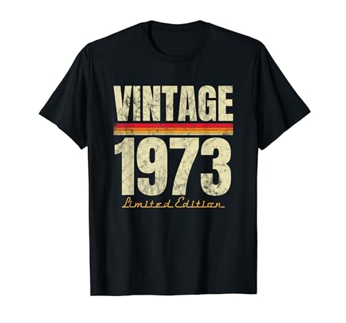 51st Birthday Vintage 51 Year Old Est 1973 LimitedEdition Camiseta
