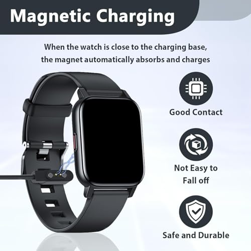 2 Piezas Cargador de Reloj Inteligente 2 Pines 4mm Compatible con YAMAY SW022/AGPTEK LW11/Ticwatch GTX/Haylou Solar LS05/IMILAB KW66, Magnética Cargador Smartwatch - Reloj Inteligente Accesorios - imagen 4