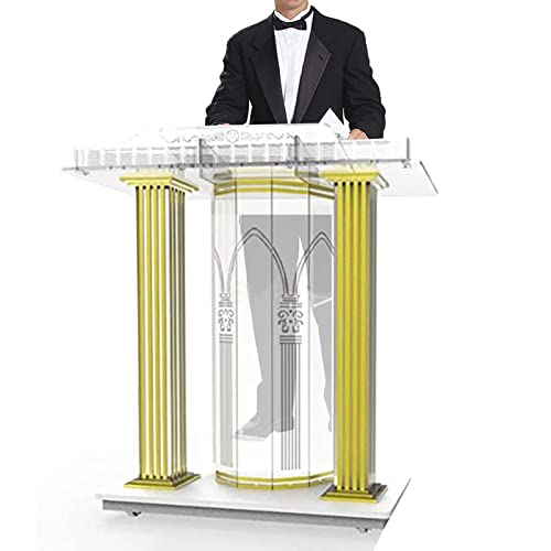 Church Pulpit Podium, Rolling Table Top Podium, Clear Acrylic Podiums, Mobile Stand Up Desk, Pulpits For Churches, Church Lectern, Podium Stand Portable For Classroom, Easy Assembly Required (Size : #TOP2