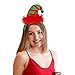FOMIYES Multicolored Elf Hat Headband, Christmas Hat Hairband with Bells, Elf Headwear for Christmas Halloween Holiday Party Cosplay Costume