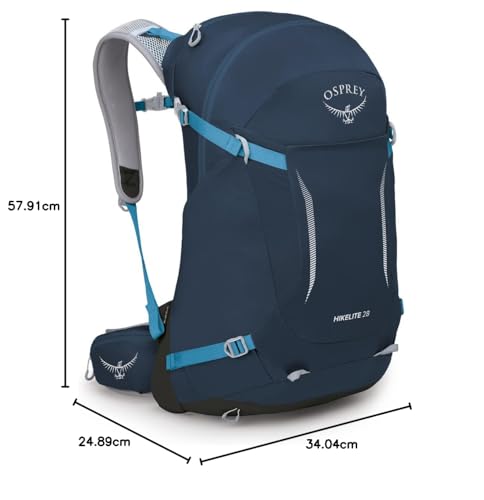 Osprey Hikelite Unisex Mochila, 32L, Atlas Blue, M/L