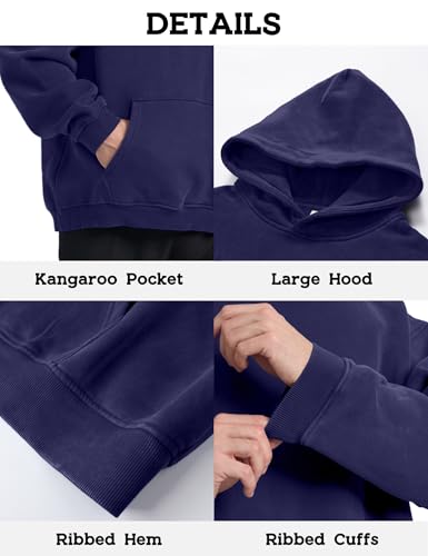 Image of Hatant Oversized Hoodie Sweatshirts for Men Couples Heavyweight Hoodies Pullover Vintage Mens Acid Wash Sweaters Clothes 2026