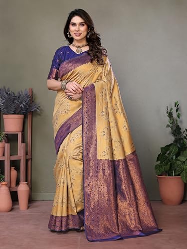 Image of Avantika Fashion Women's Kanjivaram Style Soft Silk Banarasi Sarees With Blouse Piece For Women