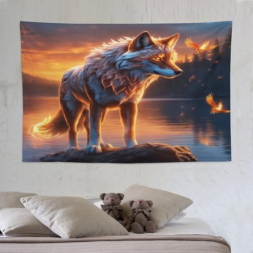 Tenture esthétique loup pour transformer la décoration de votre dortoir étudiant