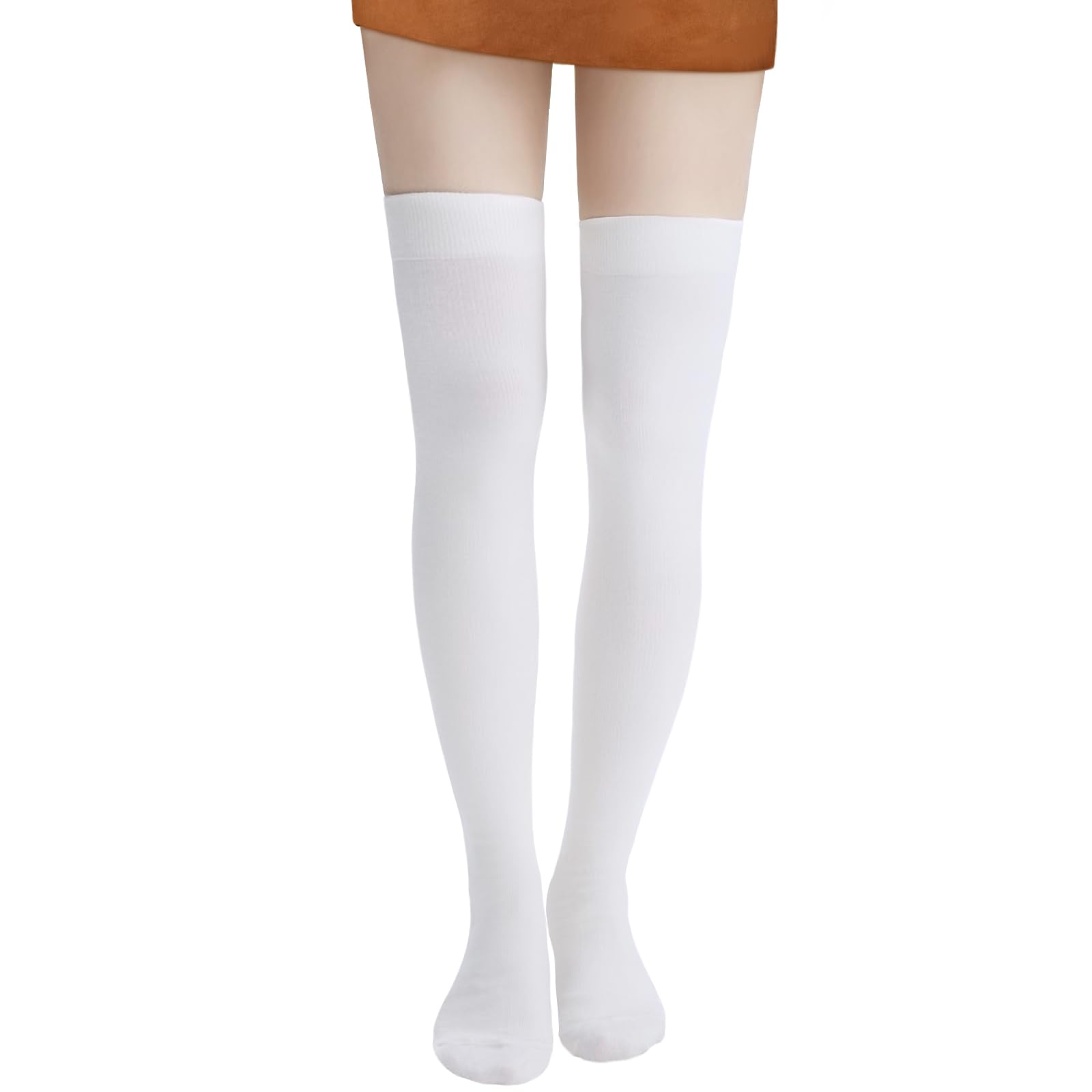 DRESHOW Women Thigh High Socks Long Boot Stockings Over Knee Socks for Women Cotton Leg Warmers