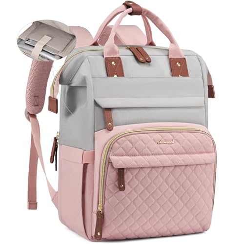 Image of LOVEVOOK Laptop Backpack for Women, 17.3'' Waterproof Nurse Bag Teacher Work Backpack Purse for Women, Travel Computer Backpack for College Office Business Ladies