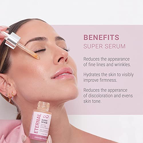 Eternal Vitamin C Face Serum With Stem Cells And ﻿Hyaluronic Acid - Rejuvenating, Hydrating Facial Serum, Vegan, Gluten And Cruelty Free - Reduces The Appearance Of Lines And Wrinkles (1Fl. Oz.) #TOP1