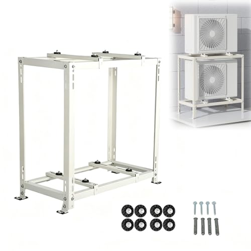 Doppelschichtige Mini- Split- Stützhalterung, Robuster Bodenständer For 9000- 24000 BTU Kondensator- Wechselstrom- Wärmepumpensystem, Bodenmontagesockel, (90x45x90cm/ 35×17.7x35in)
