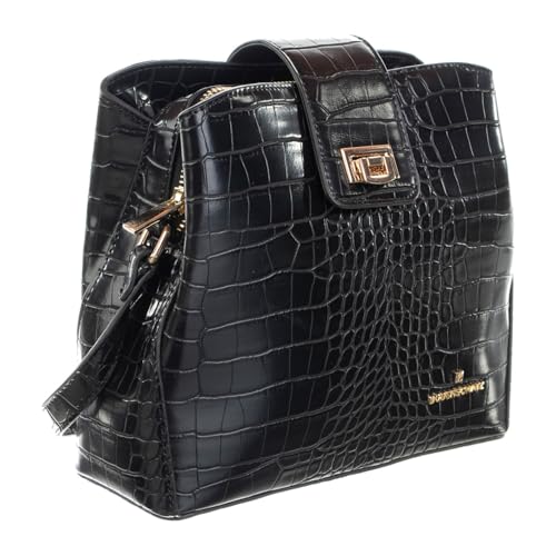 Bolso crossover negro elegante con correa ajustable para diario