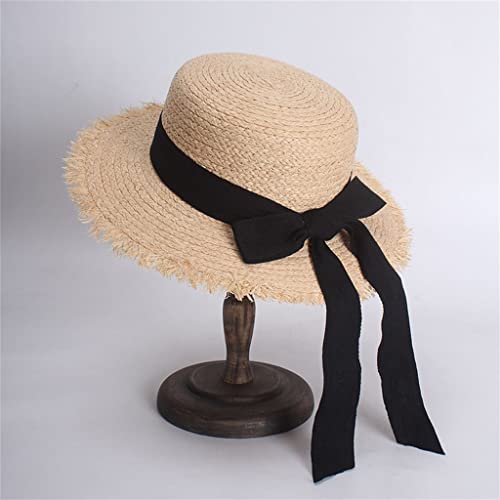 Chapeau de paille raphia YXWYXWA magnifique capeline de plage pour femme