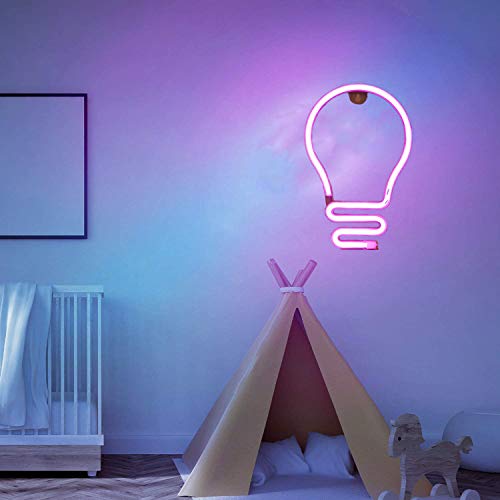 Ampoule néon LED rose à suspendre comme cadeau d'anniversaire idéal
