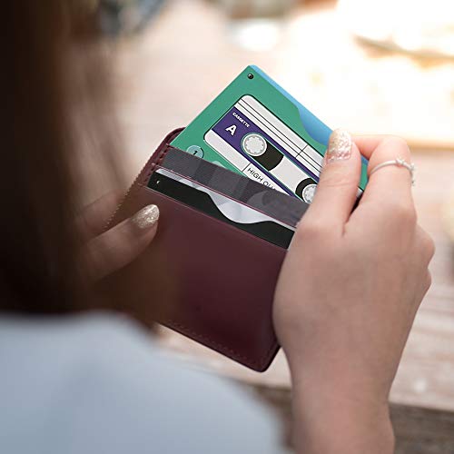 Lotfancy Rfid Blocking Sleeves (19 Pack, 14 Credit Card Sleeves + 5 Passport Sleeves) For Identity Theft Protection, Designed With Cassette Pattern, Smart Slim Design Fits Wallet/Purse #TOP4