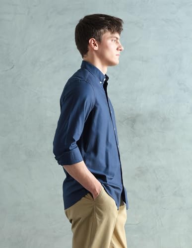 Image of Arrow Sport Solid Slim Fit Cotton Shirt for Men - Full Sleeve Mens Casual Shirts