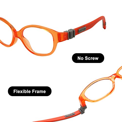 Óculos infantis sem parafuso de silicone flexível moldura óptica dobrável meninos tamanho 43 para a