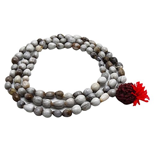 Indianbeautifulart Semilla de Loto Tradicional Japa Mala Marrón Rosario Oración Cuenta Kamal Gatta