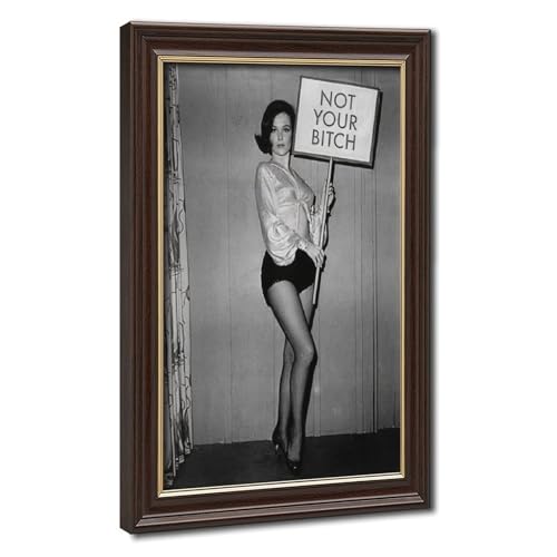Poster Not Your Bitch WCYB sur toile avec cadre suspendu 20x30 cm pour décoration murale