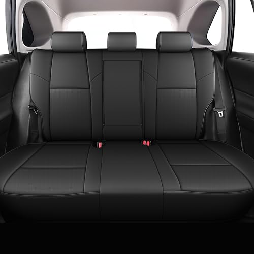 Image of AOMSAZTO Custom Fit Seat Covers for Toyota bZ4X XLE,Limited 2023 2024 2025 2026 Full Set Waterproof Faux Leather Cover Seat Set Interior Accessories Cushion Protector Breathable Seat Cover Sets Black
